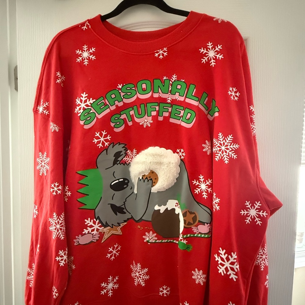 Red Seasonally Stuffed Sweatshirt - 4 for $50
